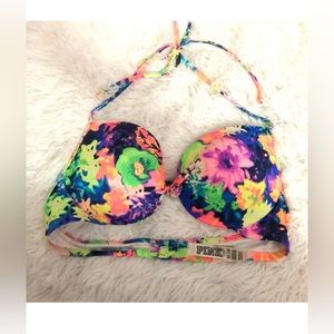 Victoria secret PINK floral bathing suit top size M